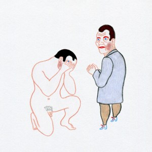 Penitenza - Pencil drawing by Luca Dipierro for the booklet Fine del Mondo (The Walk, 2014)